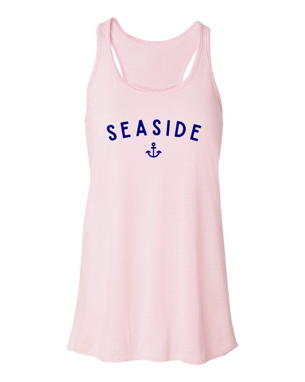 Seaside with Anchor Bella Canvas Racerback Tank