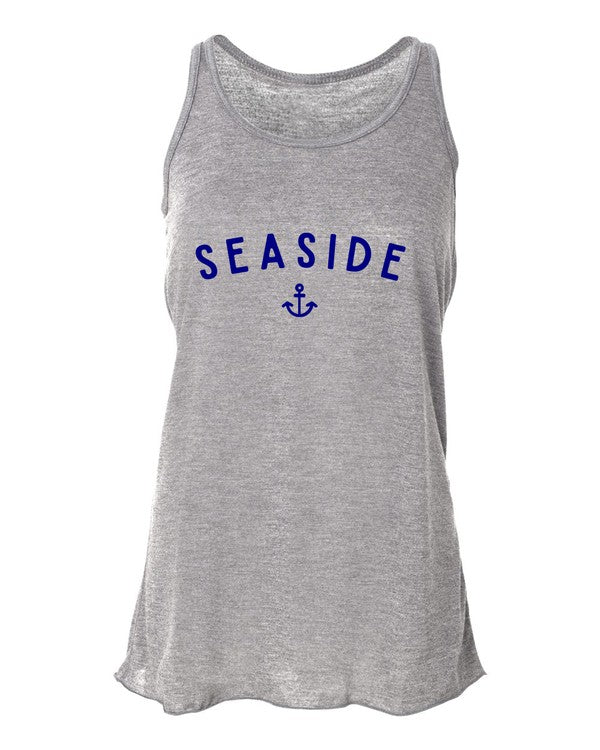 Seaside with Anchor Bella Canvas Racerback Tank