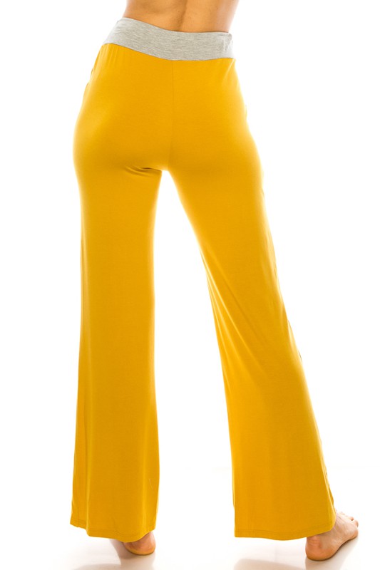 Casual Stretch Bootcut Yoga Pants with Drawstring - Comfortable Fit, Ankle Length