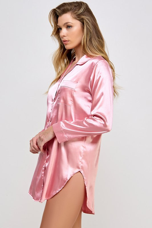 Kimberly Satin Sleepshirt