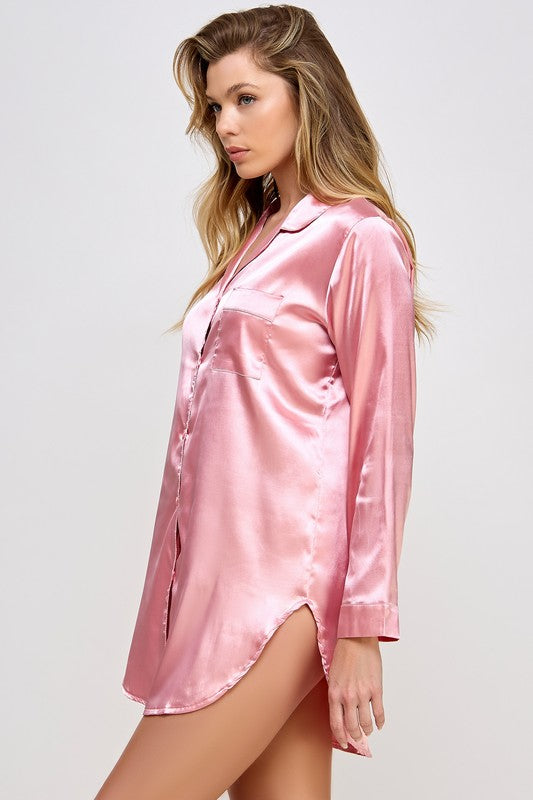 Kimberly Satin Sleepshirt