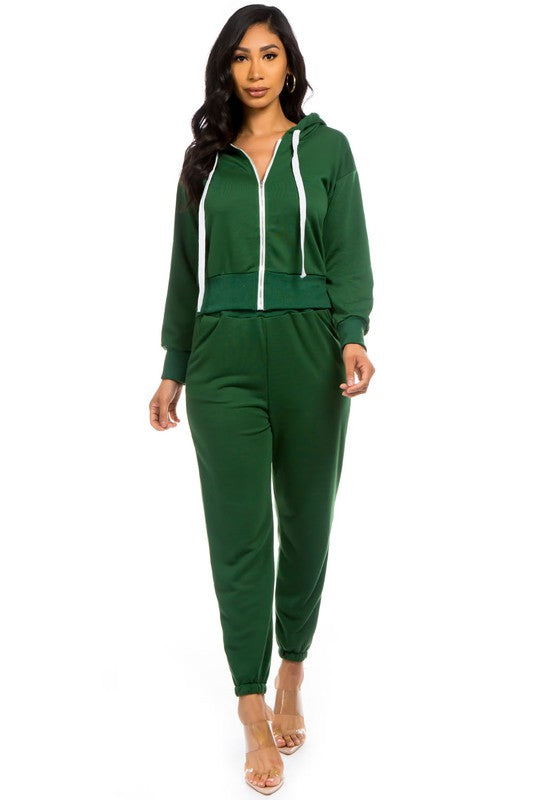 TWO PIECE HOODIES PANT SET