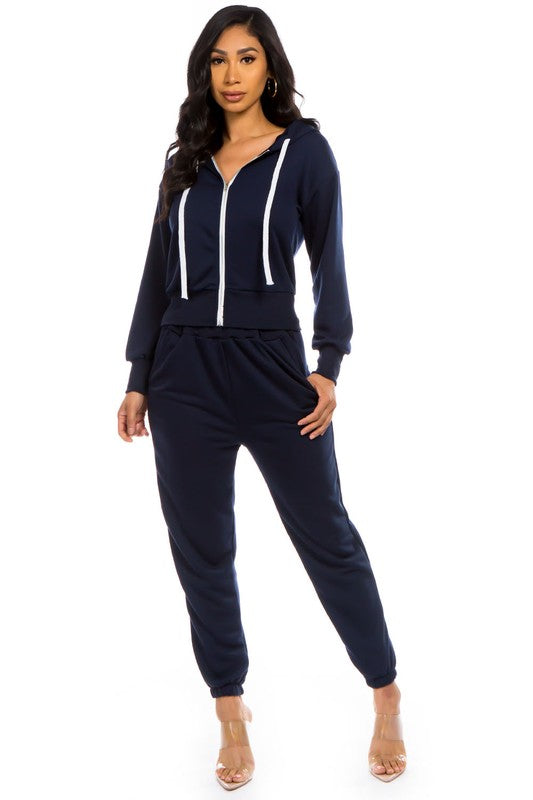 TWO PIECE HOODIES PANT SET