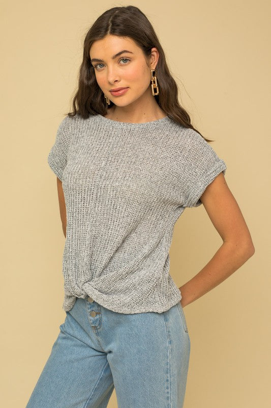 Short Sleeve Bottom Twist Top