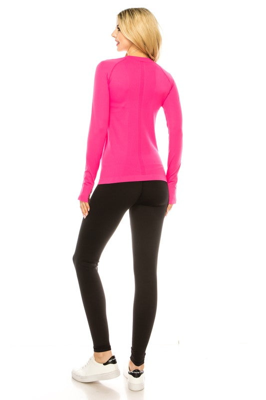 Long Sleeve Moisture Wick Workout Shirts for Women