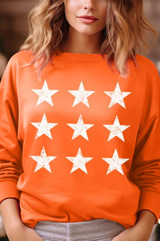 Stars Graphic Fleece Sweatshirts