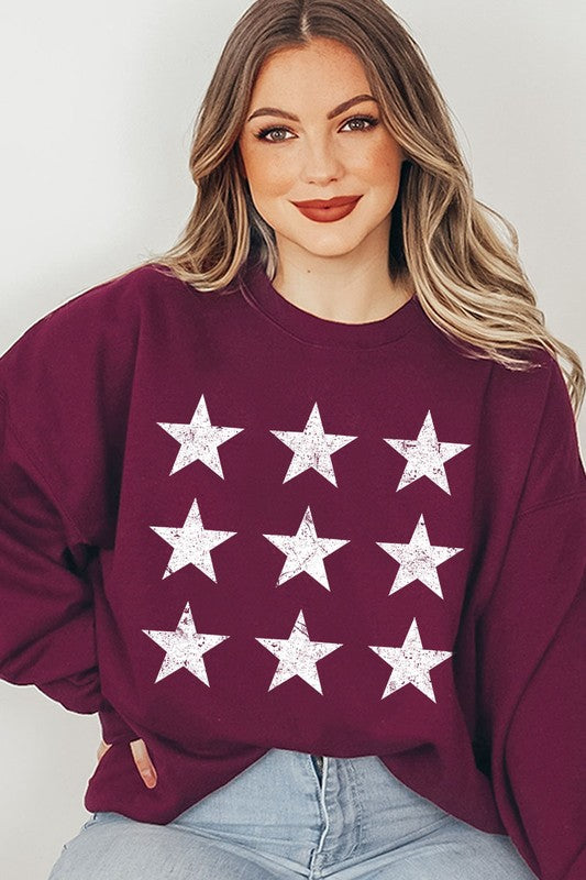 Stars Graphic Fleece Sweatshirts