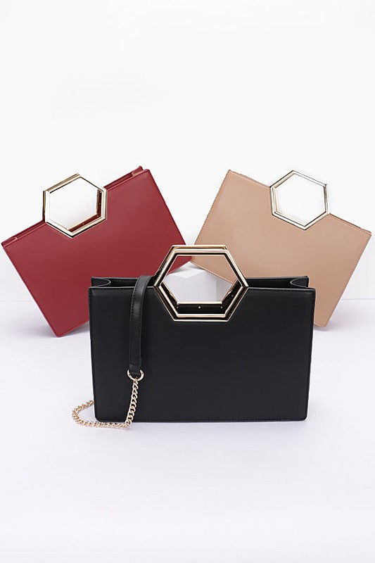 Top Handle Structured Tote Bag