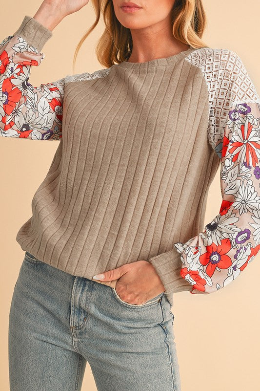 Cotton Stripe  Drop shoulder Sweatshirt