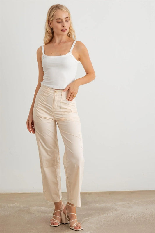 *SALE* High Waist Six Pocket Wide Leg Cargo Pants