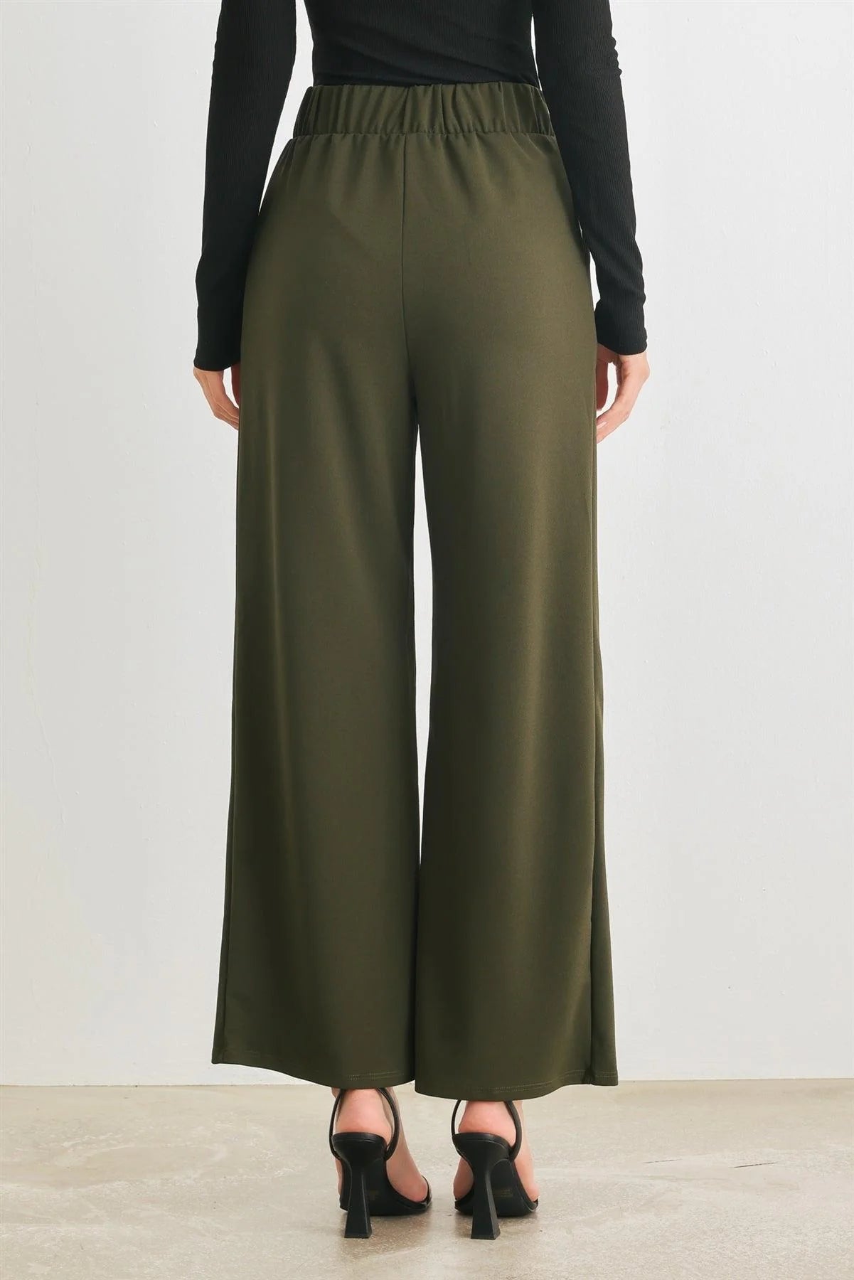 *SALE* Olive Two Pocket High Waist Wide Leg Pants